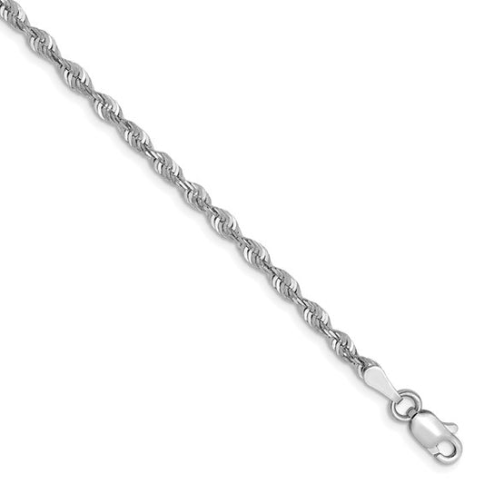 2.5mm Diamond-Cut Lightweight Rope Chain