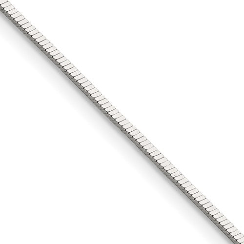 "18" Sterling Silver Polished 1mm Square Snake Chain